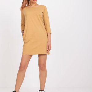 Wholesale Camel tunic basic with pockets Canaria MAYFLIES