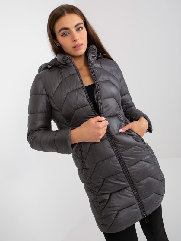 Wholesale Graphite down transition jacket with quilting