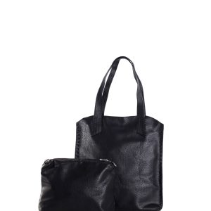 Wholesale Black shoulder bag with small bag inside