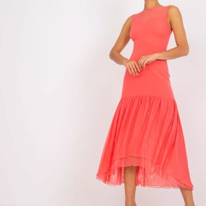 Wholesale Coral airy evening dress Sophia