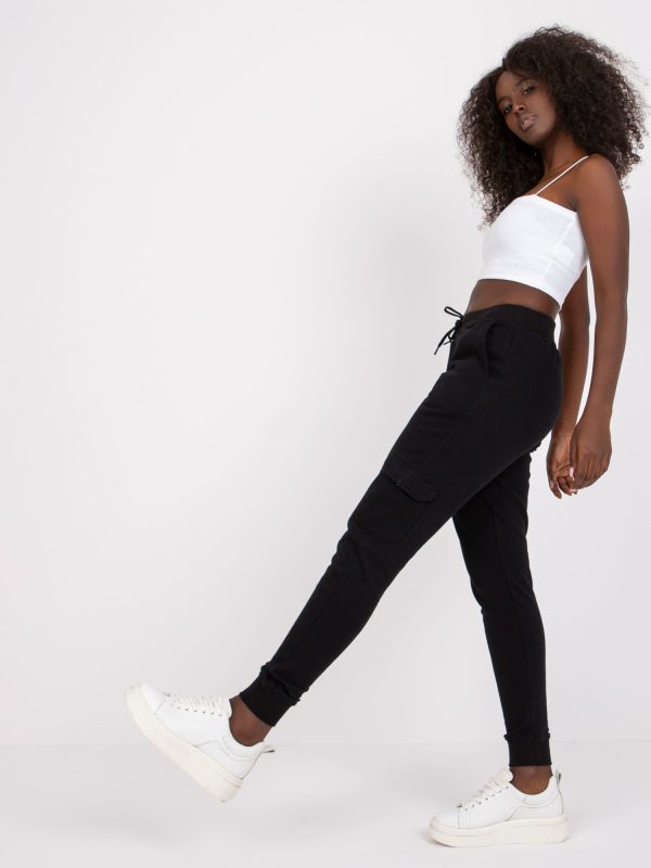 Wholesale Women's black sweatpants Joanne MAYFLIES