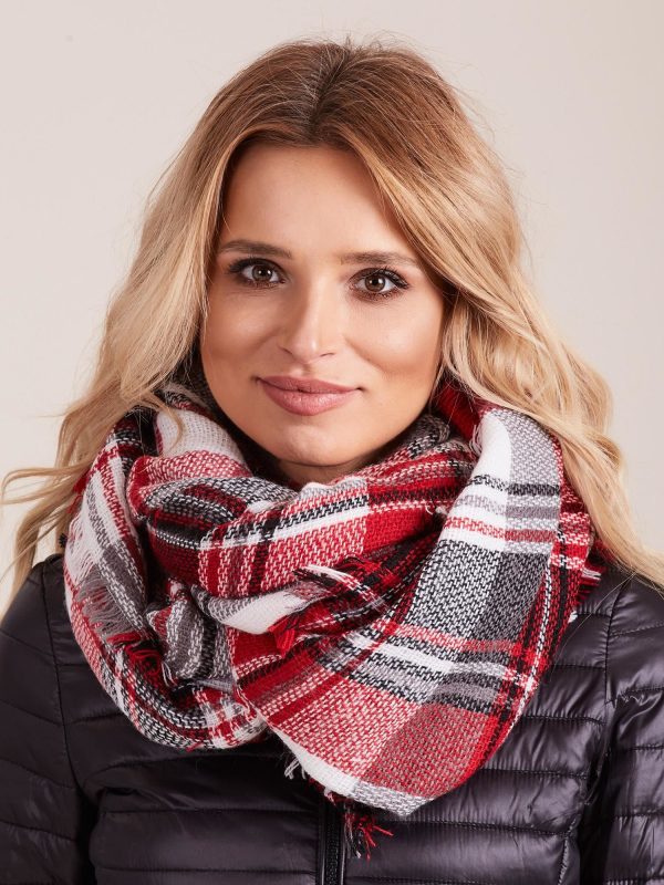 Wholesale Red plaid shawl