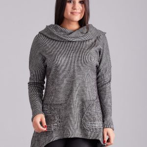 Wholesale Asymmetrical hoodie grey