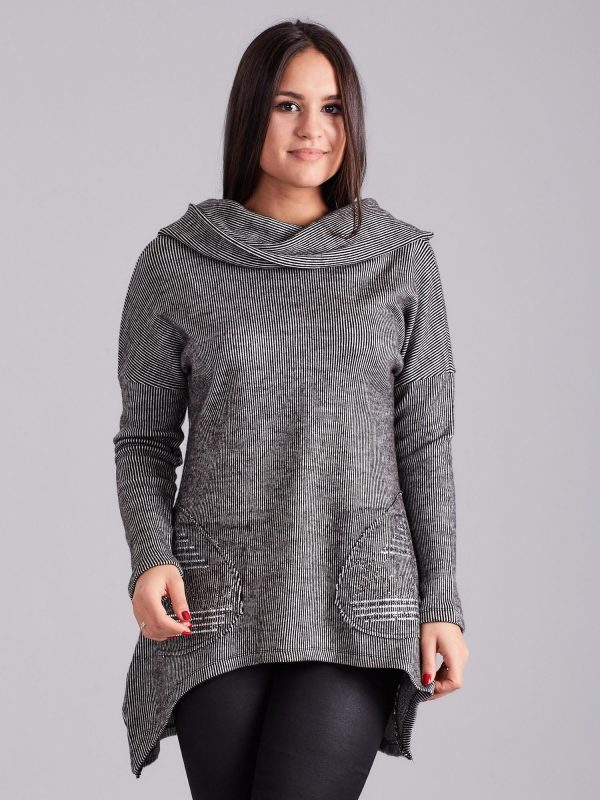 Wholesale Asymmetrical hoodie grey