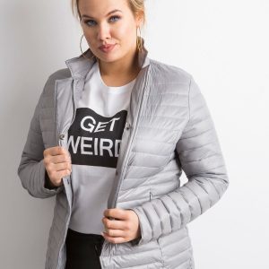 Wholesale Grey Plus Size Women's Transition Jacket