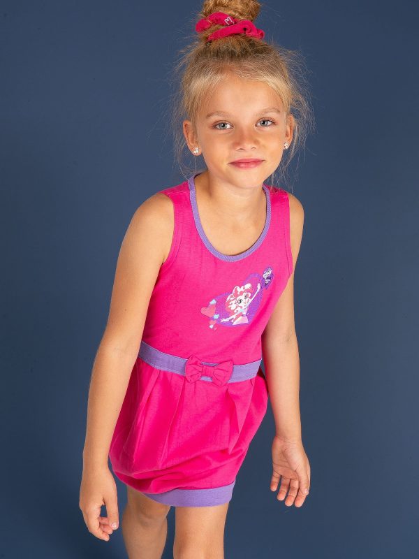 Wholesale Pink dress for girl with bow and pockets MY LITTLE PONY