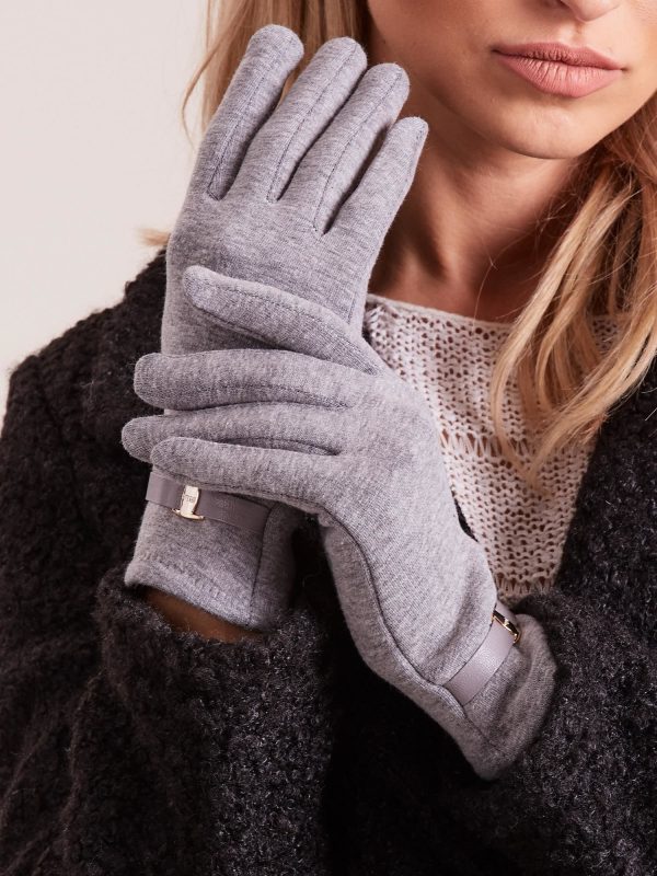 Wholesale Grey Elegant Gloves