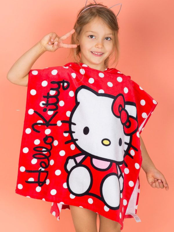 Wholesale Red bathrobe for girl HELLO KITTY