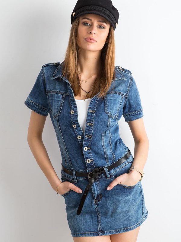 Wholesale Blue cardigans denim dress