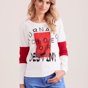 Wholesale Ecru sweatshirt with print