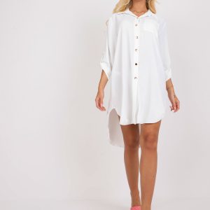 Wholesale White Oversize Shirt Dress