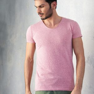 Wholesale Light Purple Melange Men's T-Shirt