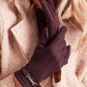 Wholesale Brown Women's Gloves With Buckle