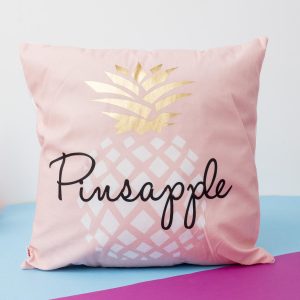 Wholesale White and pink print pillow