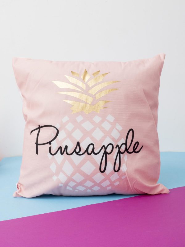 Wholesale White and pink print pillow