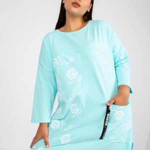 Wholesale Mint Daily Plus Size Cotton Tunic