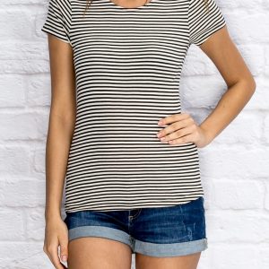 Wholesale Black striped t-shirt