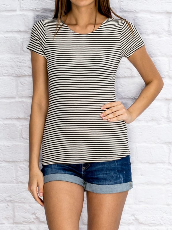 Wholesale Black striped t-shirt