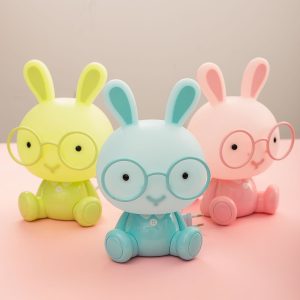 Wholesale Light blue wired led night light BUNY