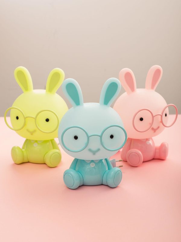 Wholesale Light blue wired led night light BUNY