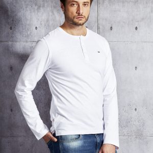 Wholesale TOMMY HILFIGER Men's white blouse with buttons