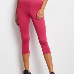 Wholesale Short Thin Dark Fuchsia Sports Leggings