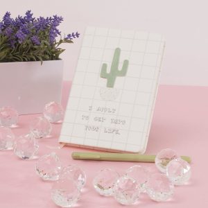 Wholesale White notebook and thinner with cactus motif