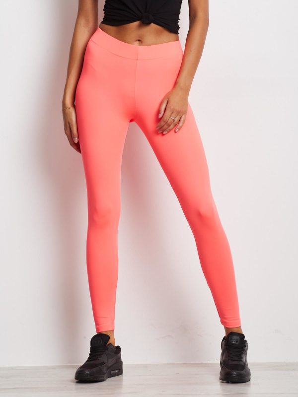 Wholesale Long Fluo Pink Fitness Leggings Medium Thickness