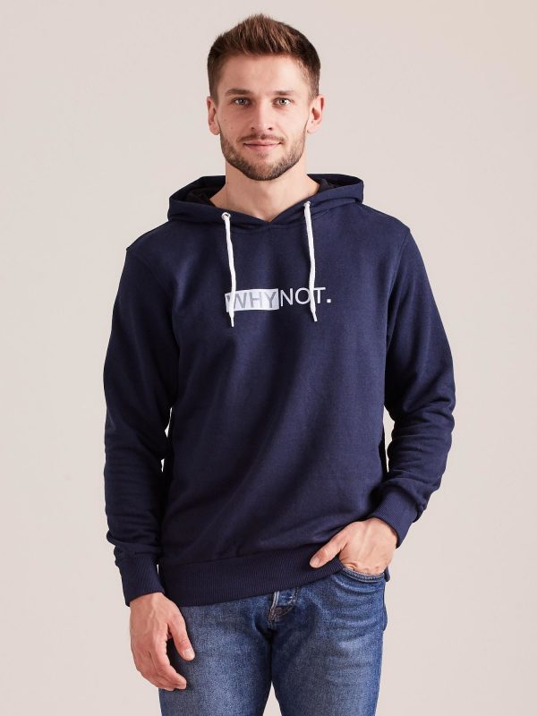 Wholesale Navy blue sweatshirt for man with hood