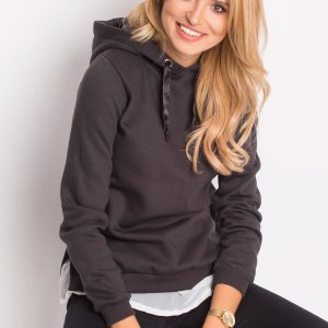 Wholesale Black sweatshirt with shirt