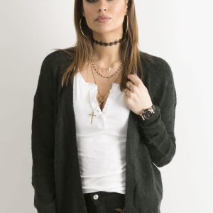 Wholesale Green knitted cardigan