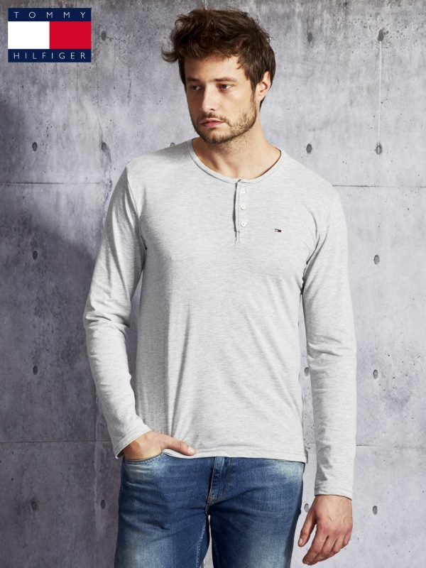 Wholesale TOMMY HILFIGER Men's Grey blouse with buttons