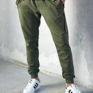 Wholesale Khaki Men's Slim Fit Sweatpants