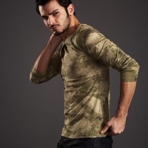 Wholesale Men's blouse in painting patterns green