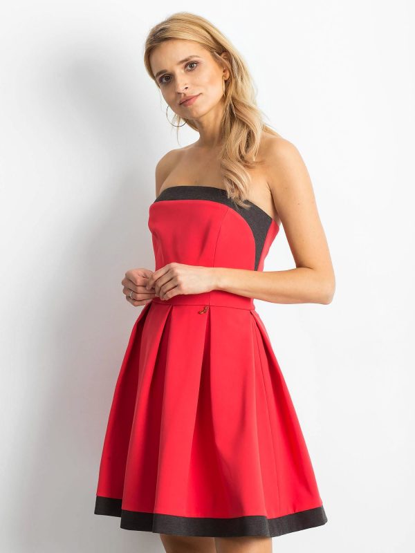 Wholesale Coral flared dress