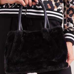 Wholesale Black Faux Fur Bag