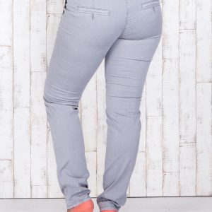 Wholesale Grey fabric pants with front pockets PLUS SIZE