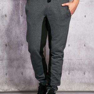 Wholesale Men's graphite sweatpants with black inserts