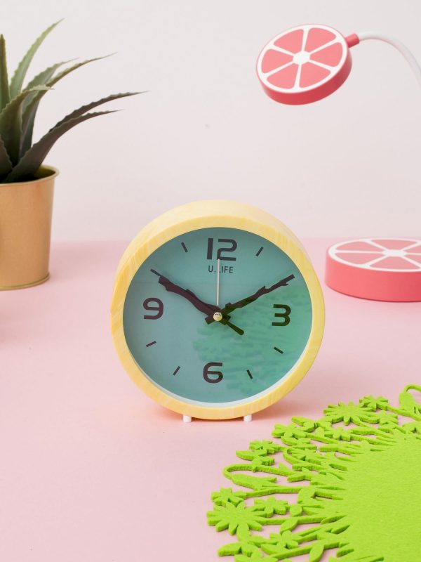 Wholesale Yellow Mint Table Clock