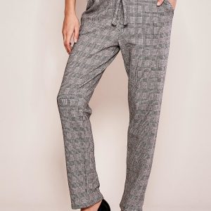 Wholesale Grey plaid women's pants