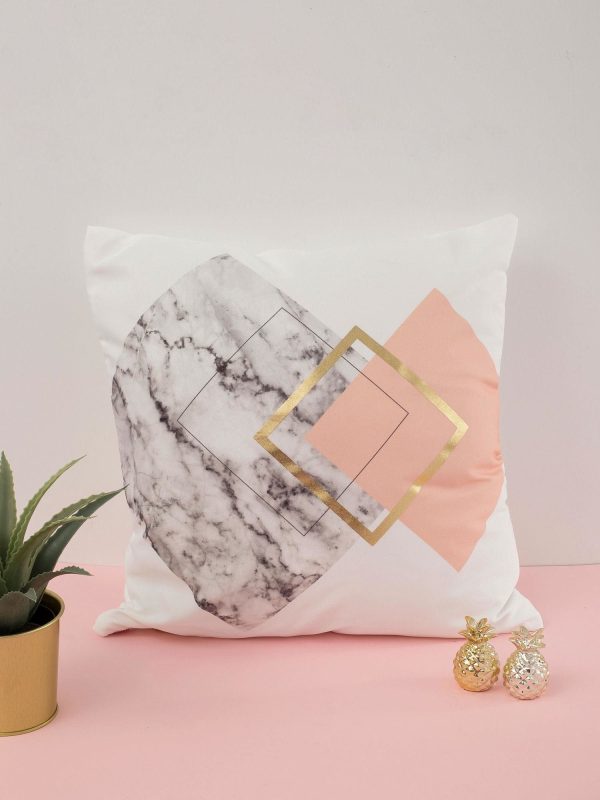 Wholesale White decorative pillow with print