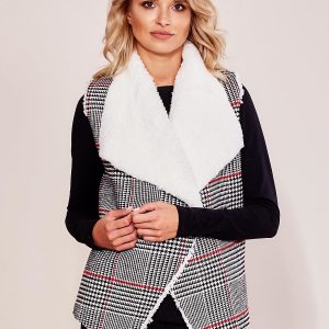 Wholesale Black Checkered Vest