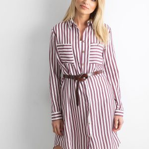 Wholesale Burgundy Striped Shirt Shirt