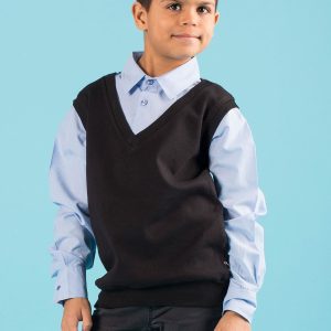 Wholesale Black Boy's Vest with Blue Shirt