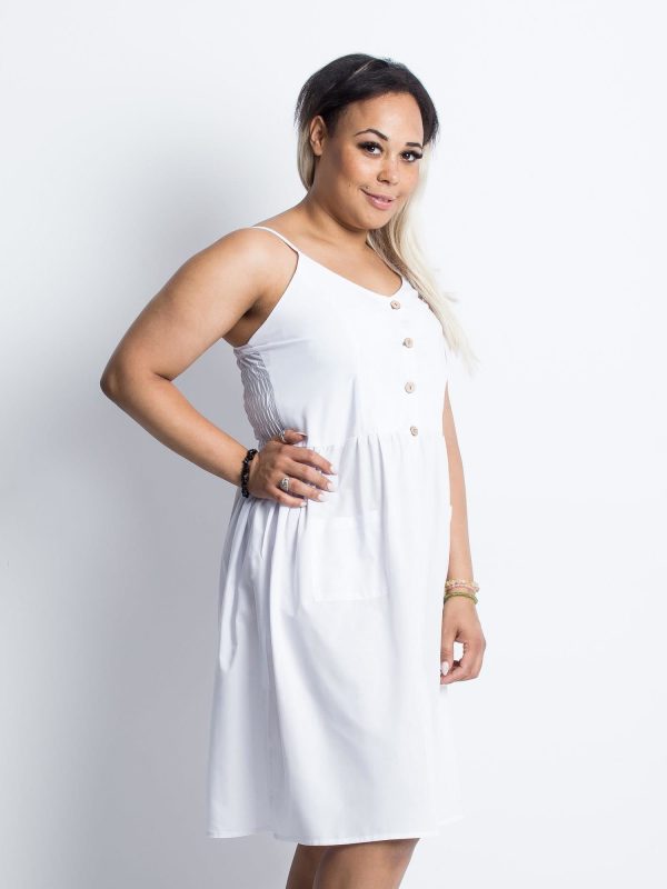 Wholesale Delightful Plus Size White Dress