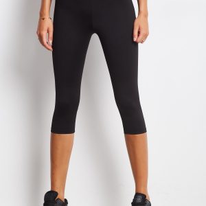 Wholesale Short Slightly Warmed Sports Leggings Black