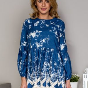 Wholesale Blue tunic with lace