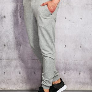 Wholesale Men's sweatpants grey with stripes