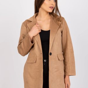 Wholesale Beige Women's Eco-Suede Blazer Irmina