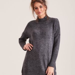 Wholesale Dark Grey Women's Turtleneck Sweater